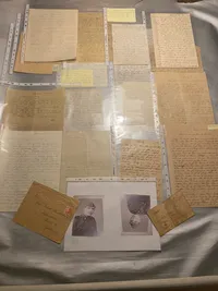Originalt Frikorps Danmark brevlot. Chr. Ingemann Christiansen. en tom kuvert - 1 SS foldebrev og 17 løse breve. Alle fra tiden Nov. 1941 - april 1943
