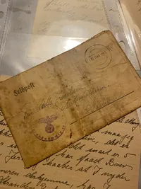Originalt Frikorps Danmark brevlot. Chr. Ingemann Christiansen. en tom kuvert - 1 SS foldebrev og 17 løse breve. Alle fra tiden Nov. 1941 - april 1943