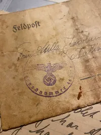 Originalt Frikorps Danmark brevlot. Chr. Ingemann Christiansen. en tom kuvert - 1 SS foldebrev og 17 løse breve. Alle fra tiden Nov. 1941 - april 1943