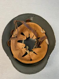 Original tysk hvidmalet stålhjelm ww2