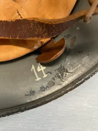 Original tysk hvidmalet stålhjelm ww2