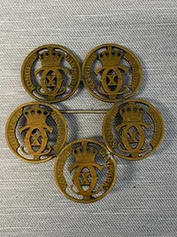 Original Kong Christian X broche - lavet af udskårende mønter