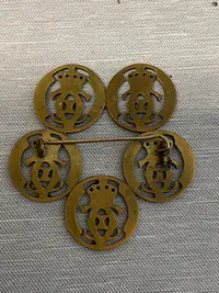 Original Kong Christian X broche - lavet af udskårende mønter