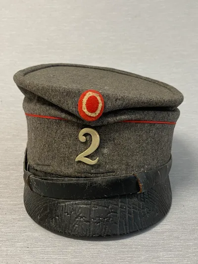 Original dansk model 1915 kepi - flot stemplet og dateret