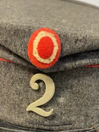 Original dansk model 1915 kepi - flot stemplet og dateret