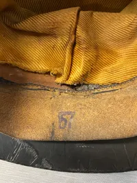Original dansk model 1915 kepi - flot stemplet og dateret