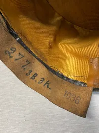 Original dansk model 1915 kepi - flot stemplet og dateret