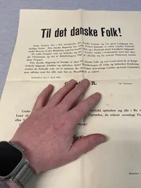 Original dansk spiseseddel - ww2