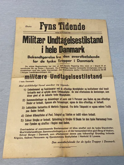 Original dansk spiseseddel - ww2