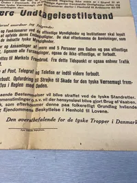 Original dansk spiseseddel - ww2