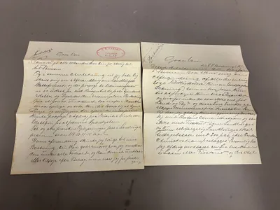 2 originale breve fra medlem af Landbrugernes Sammenslutning der var en del af det Danske Nazist parti
