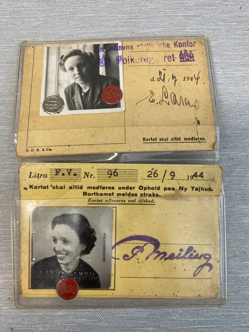 Originale ID kort - WW2. Bemærk kortet til vaabenarsenalet