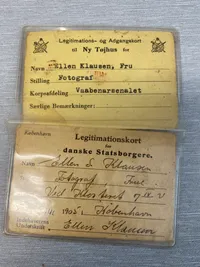 Originale ID kort - WW2. Bemærk kortet til vaabenarsenalet