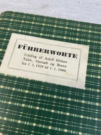 Originalt eksemplar af Führerworte