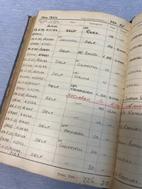Original Engelsk Royal air force  logbog for pilot - fra 1930’erne, godt udfyldt