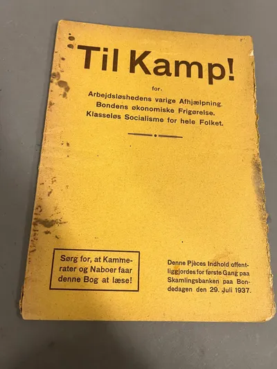 Sjældent hæfte fra Landbrugernes Sammenslutning der var en del af det Danske Nazist parti