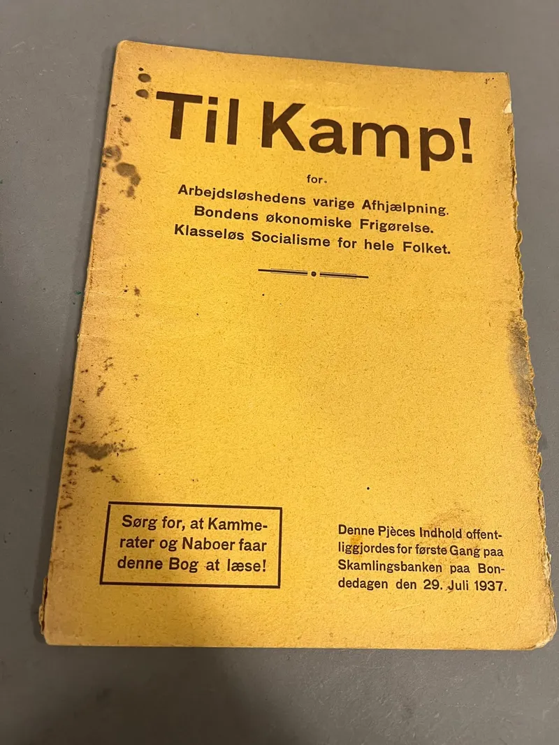 Sjældent hæfte fra Landbrugernes Sammenslutning der var en del af det Danske Nazist parti