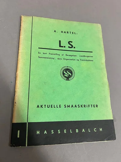 Sjældent hæfte fra Landbrugernes Sammenslutning der var en del af det Danske Nazist parti