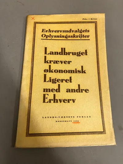 Sjældent hæfte fra Landbrugernes Sammenslutning der var en del af det Danske Nazist parti
