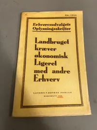 Sjældent hæfte fra Landbrugernes Sammenslutning der var en del af det Danske Nazist parti