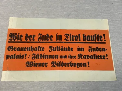 Sjælden original antijødisk propaganda