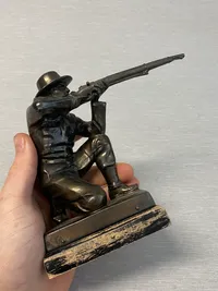 Buste forstillende knælende skytte Tyskland 1930/40