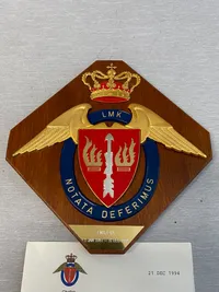 Original plakette m brev - Luftmeldekorpset