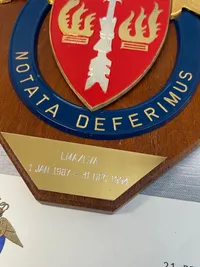 Original plakette m brev - Luftmeldekorpset