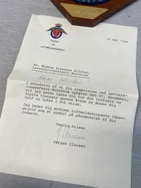 Original plakette m brev - Luftmeldekorpset