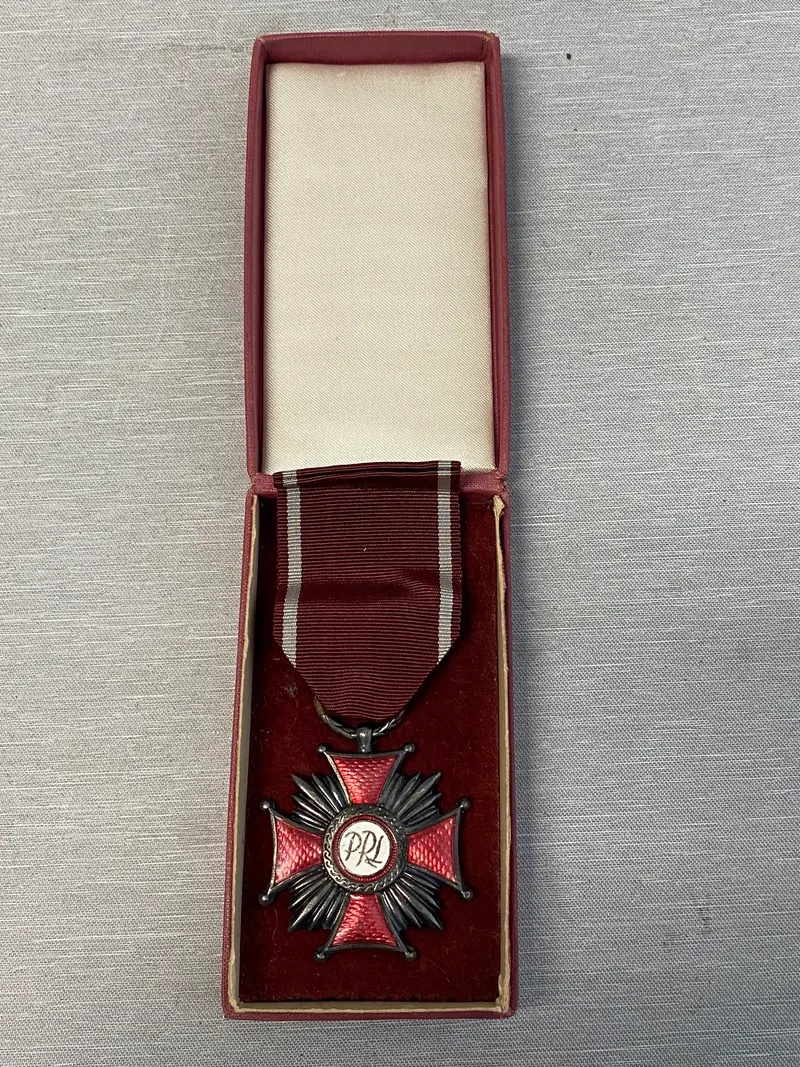 Original polsk medalje med æske