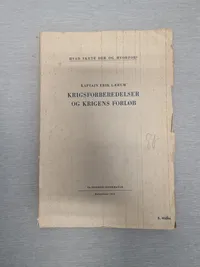 Erik Lærum: Krigsforberedelser og krigens forløb, 1952