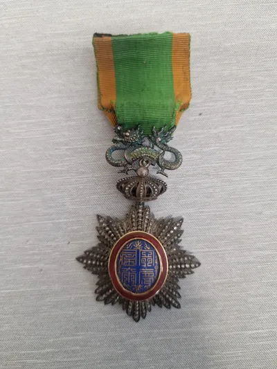 WW1 ERA VIETNAM IMPERIAL ORDER OF THE DRAGON OF ANNAM KNIGHT GRADE MEDAL RARE