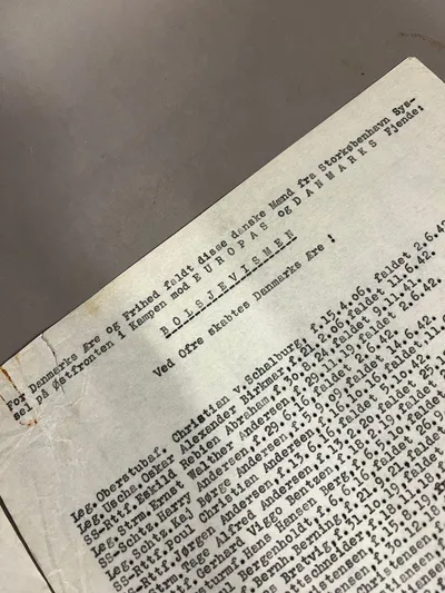 Ekstremt  sjældne originale lister fra Københavns Syssel med faldne SS frivillige