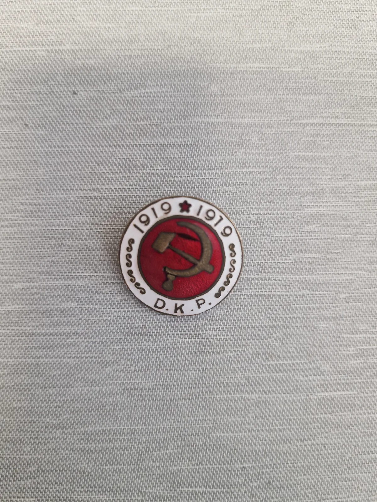 Original Tidlig Dansk DKP pin