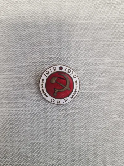 Original Tidlig Dansk DKP pin