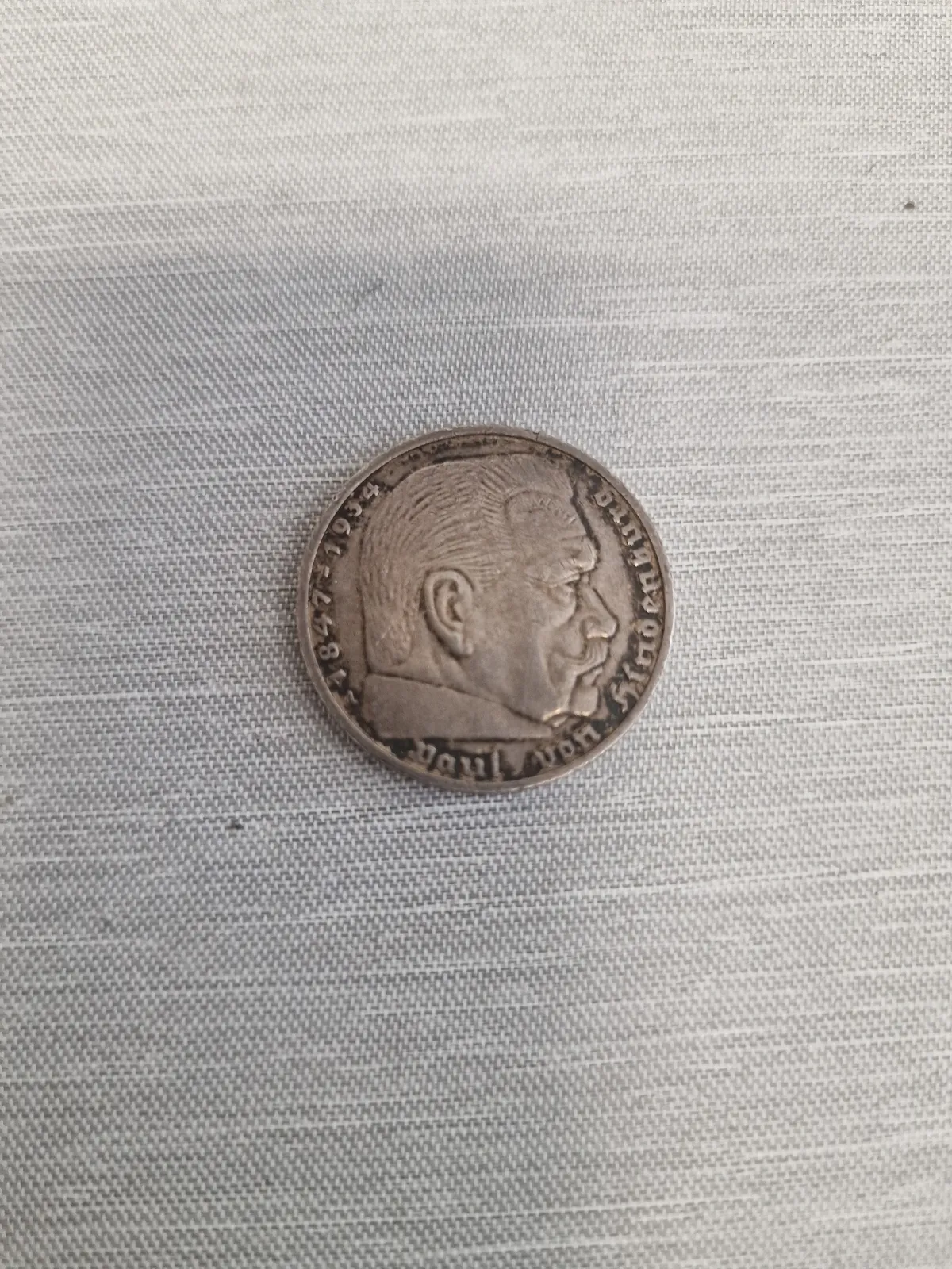 Original Tysk 5 Reichmark 1934