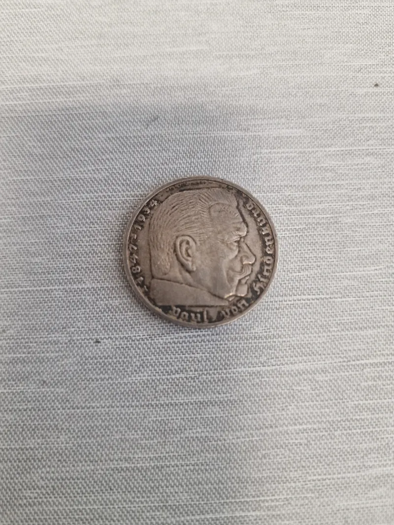 Original Tysk 5 Reichmark 1934