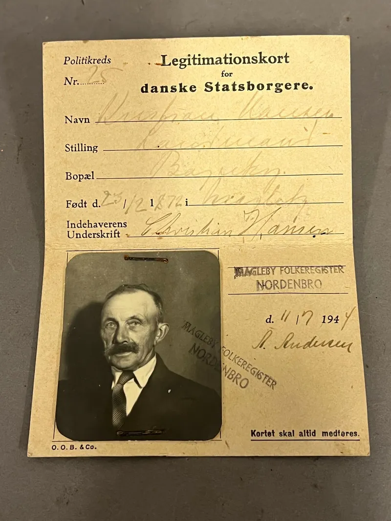 Originalt Dansk ID kor fra besættelsen