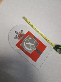 Originalt Stort glas kongemærke, brugt i forretninger der solgte kongemærker under WW2, til display