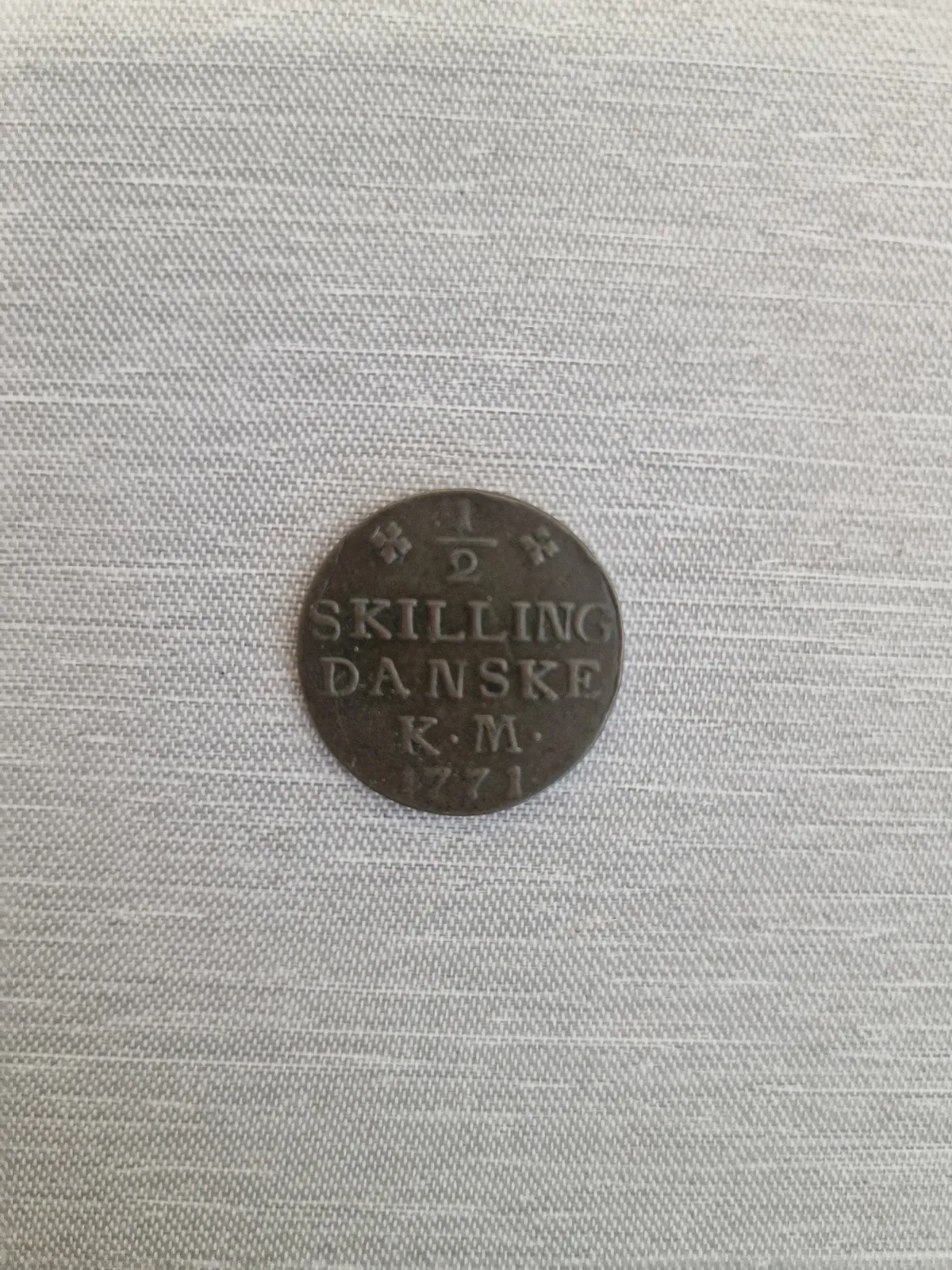 Original Dansk 1/2 skilling 1771