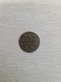 Original Dansk 1/2 skilling 1771