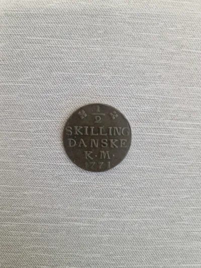 Original Dansk 1/2 skilling 1771