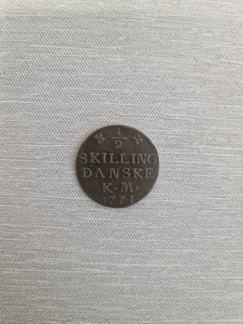 Original Dansk 1/2 skilling 1771