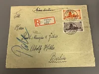 Ekstremt sjælden kuvert sendt til Adolf Hitler 1935