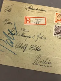 Ekstremt sjælden kuvert sendt til Adolf Hitler 1935