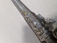 Original 17 tals flintepistol med guldindlæg
