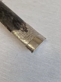 Original sølvmonteret Dha sværd fra Siam, uhyggelig skarp