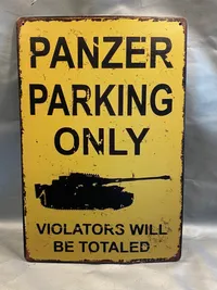 Skilt - Panzer parking only