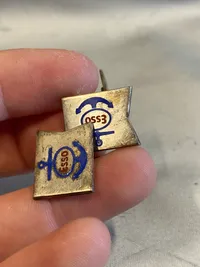 Originale Esso manchetknapper af sterlingsølv
