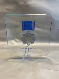 Livgarde glas plakette